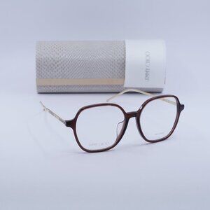 Final Price! Jimmy Choo JC367/F 009Q 00 Brown/Gold Eyeglasses 52mm